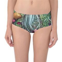 Craft Mushroom Mid-waist Bikini Bottoms by GardenOfOphir