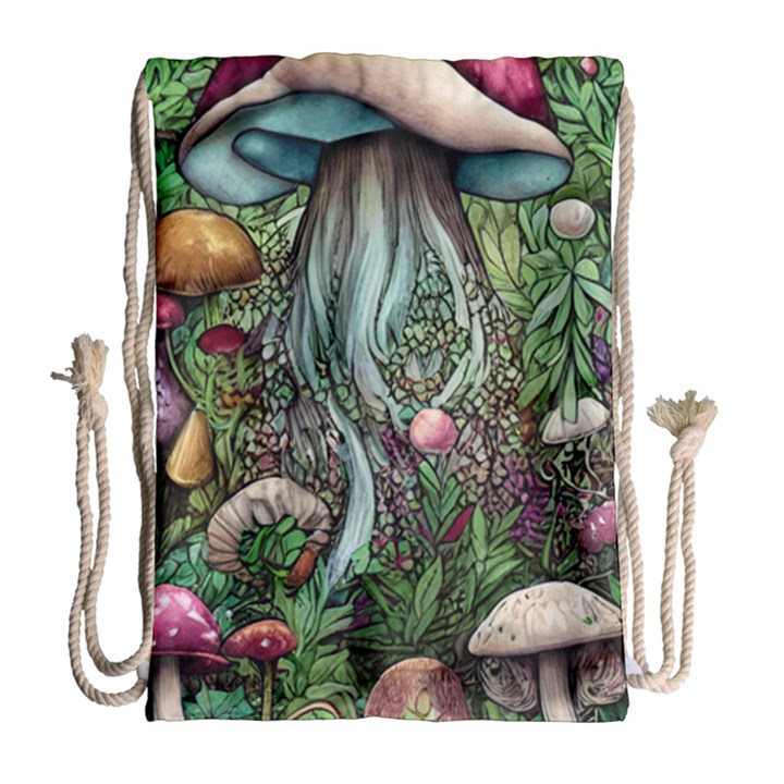 Craft Mushroom Drawstring Bag (Large)