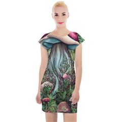 Craft Mushroom Cap Sleeve Bodycon Dress by GardenOfOphir