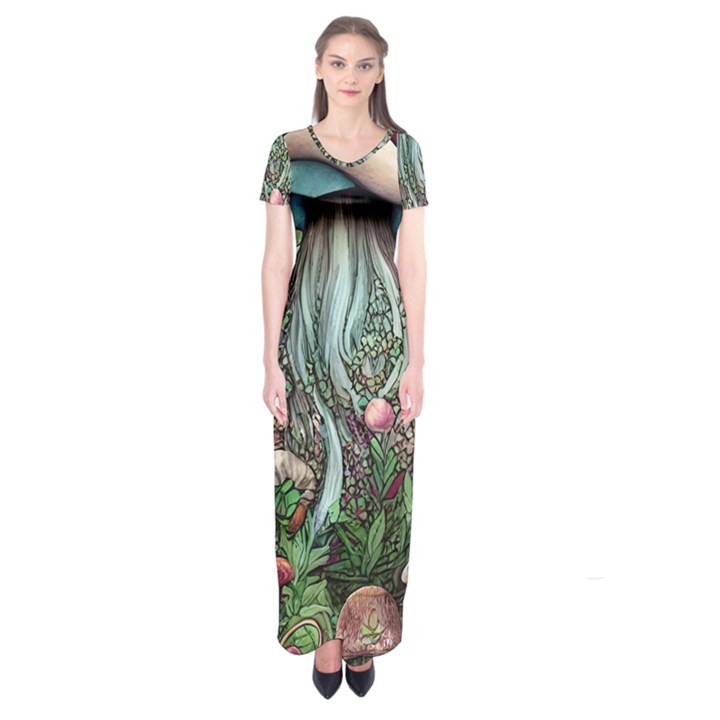 Craft Mushroom Short Sleeve Maxi Dress
