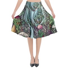Craft Mushroom Flared Midi Skirt by GardenOfOphir