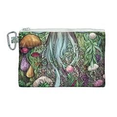 Craft Mushroom Canvas Cosmetic Bag (large) by GardenOfOphir