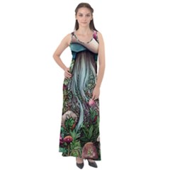 Craft Mushroom Sleeveless Velour Maxi Dress by GardenOfOphir