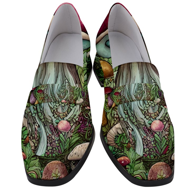 Craft Mushroom Women s Chunky Heel Loafers