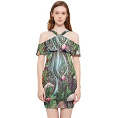 Craft Mushroom Shoulder Frill Bodycon Summer Dress by GardenOfOphir