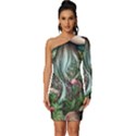Craft Mushroom Long Sleeve One Shoulder Mini Dress View1