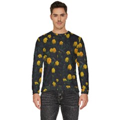 Bloomed Yellow Petaled Flower Plants Men s Fleece Sweatshirt by artworkshop