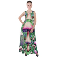 Secret Forest Mushroom Fairy Empire Waist Velour Maxi Dress by GardenOfOphir
