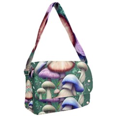 Natural Mushroom Fairy Garden Courier Bag by GardenOfOphir