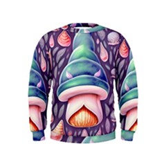 Mushroom Core Kids  Sweatshirt by GardenOfOphir