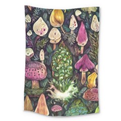 Forest Fairycore Foraging Large Tapestry by GardenOfOphir