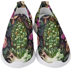 Forest Fairycore Foraging Kids  Slip On Sneakers by GardenOfOphir