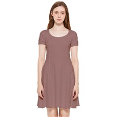 Rose Taupe Brown	 - 	inside Out Cap Sleeve Dress by ColorfulDresses