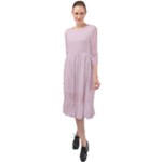 Primrose Pink	 - 	Ruffle End Midi Chiffon Dress
