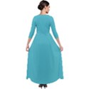 Blue Radiance	 - 	Quarter Sleeve Maxi Velour Dress View2
