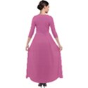 Thulian Pink	 - 	Quarter Sleeve Maxi Velour Dress View2