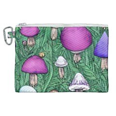 Woodsy Pottery Forest Mushroom Foraging Canvas Cosmetic Bag (xl) by GardenOfOphir