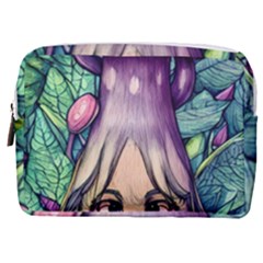 Mushroom Hunting In The Forest Make Up Pouch (medium) by GardenOfOphir