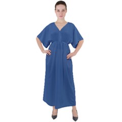 B dazzled Blue	 - 	v-neck Boho Style Maxi Dress