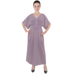 Lilac Luster Purple	 - 	v-neck Boho Style Maxi Dress by ColorfulDresses