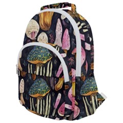 Natural Mushroom Rounded Multi Pocket Backpack by GardenOfOphir