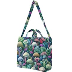 Mushroom Core Fairy Square Shoulder Tote Bag by GardenOfOphir