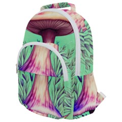 Tiny Witchy Mushroom Rounded Multi Pocket Backpack by GardenOfOphir