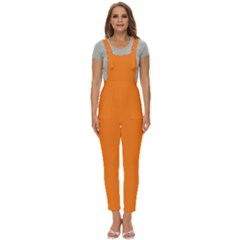Dark Orange	 - 	pinafore Overalls Jumpsuit by ColorfulWomensWear