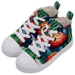 Enchanted Forest Mushroom Kids  Mid-top Canvas Sneakers by GardenOfOphir