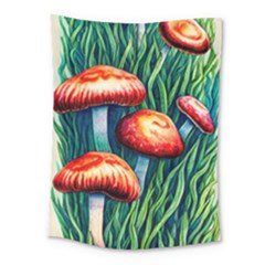 Enchanted Forest Mushroom Medium Tapestry by GardenOfOphir