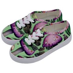 Witchy Forest Mushroom Kids  Classic Low Top Sneakers by GardenOfOphir