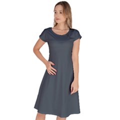 Orion Blue	 - 	classic Short Sleeve Dress by ColorfulDresses