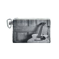 Acoustic Guitar Canvas Cosmetic Bag (small) by artworkshop