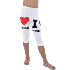 I Love Michelle Kids  Lightweight Velour Capri Leggings  by ilovewhateva