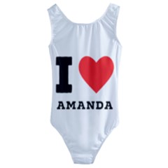 I Love Amanda Kids  Cut-out Back One Piece Swimsuit by ilovewhateva