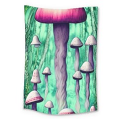 Witchy Mushroom Large Tapestry by GardenOfOphir