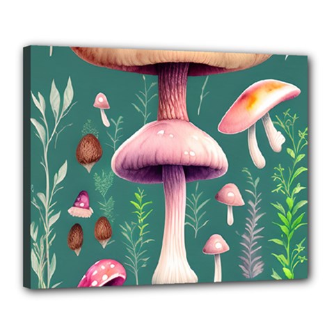 Tiny Historical Mushroom Canvas 20  X 16  (stretched) by GardenOfOphir