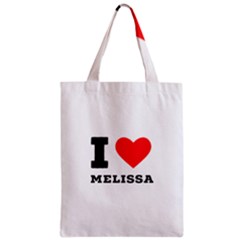 I Love Melissa Zipper Classic Tote Bag by ilovewhateva