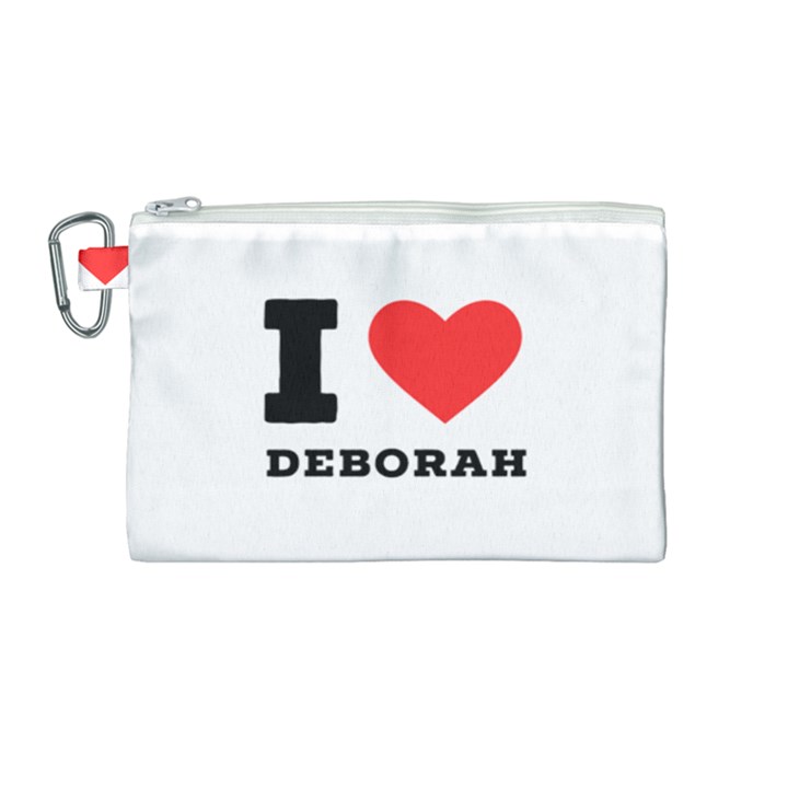I love deborah Canvas Cosmetic Bag (Medium)