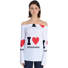 I Love Stephanie Off Shoulder Long Sleeve Top by ilovewhateva