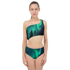 Aurora Northern Lights Phenomenon Atmosphere Sky Spliced Up Two Piece Swimsuit by Jancukart