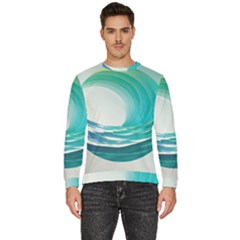 Tsunami Tidal Wave Wave Minimalist Ocean Sea 2 Men s Fleece Sweatshirt by Pakemis