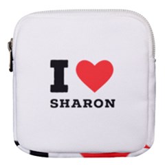 I Love Sharon Mini Square Pouch by ilovewhateva