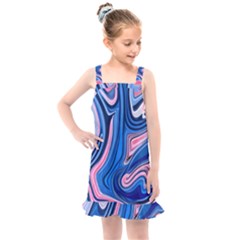 Abstract Liquid Art Pattern Kids  Overall Dress by GardenOfOphir