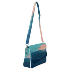 Ai Generated Ocean Sea Water Anime Nautical Shoulder Bag With Back Zipper by Pakemis