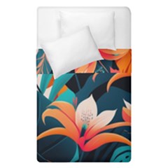 Tropical Flowers Floral Floral Pattern Patterns Duvet Cover Double Side (single Size) by Pakemis