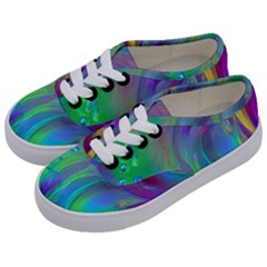 Fluid Art - Artistic And Colorful Kids  Classic Low Top Sneakers by GardenOfOphir