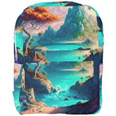 Tropical Paradise Beach Ocean Shore Sea Fantasy Full Print Backpack by Pakemis