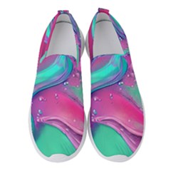 Marble Background - Abstract - Artist - Artistic - Colorful Women s Slip On Sneakers by GardenOfOphir