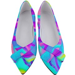 Colorful Abstract Fluid Art Pattern Women s Bow Heels by GardenOfOphir